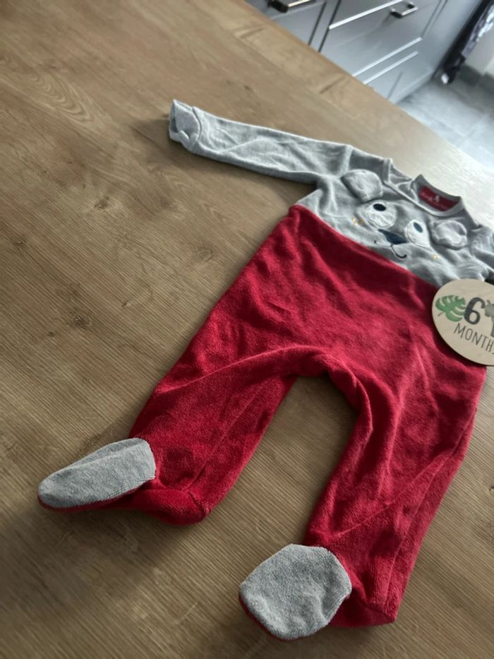 Pyjama Ours gris et rouge - photo numéro 2