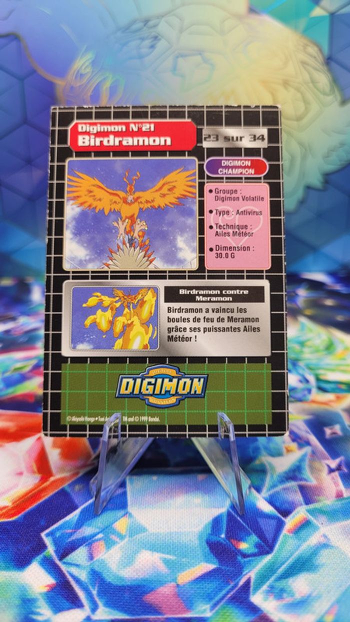 Carte Digimon Birdramon 23/34 Édition Série TV - photo numéro 2