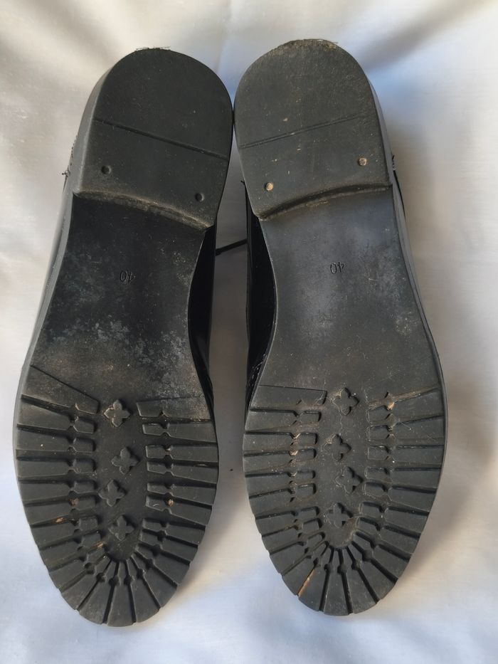 Richelieux oxford vernis noir P40 - photo numéro 3