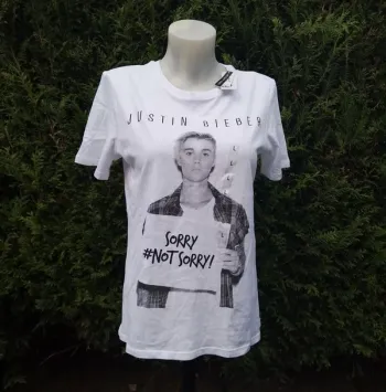 tee shirt justin bieber taille L - neuf - 100% coton