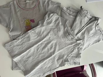 Lot 5 tee shirts blancs