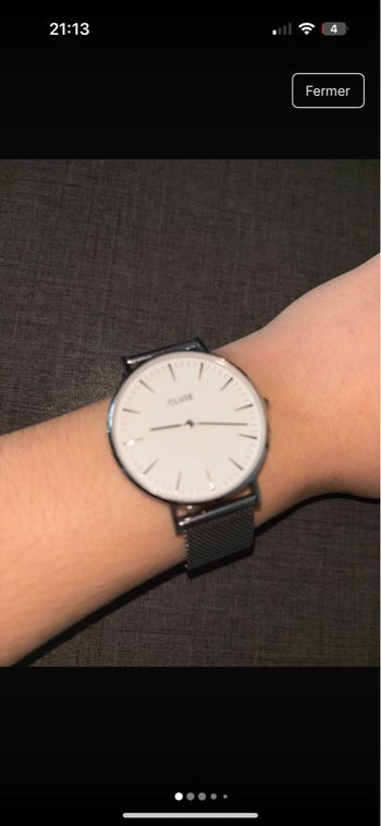 Montre cluse argentée