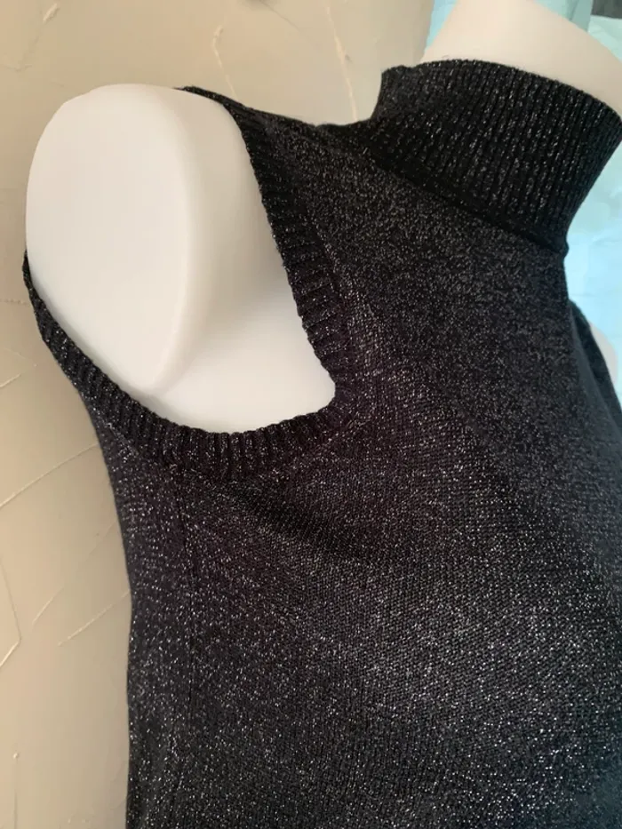 Pull vintage manches courtes brillant taille 38-40 - photo numéro 6