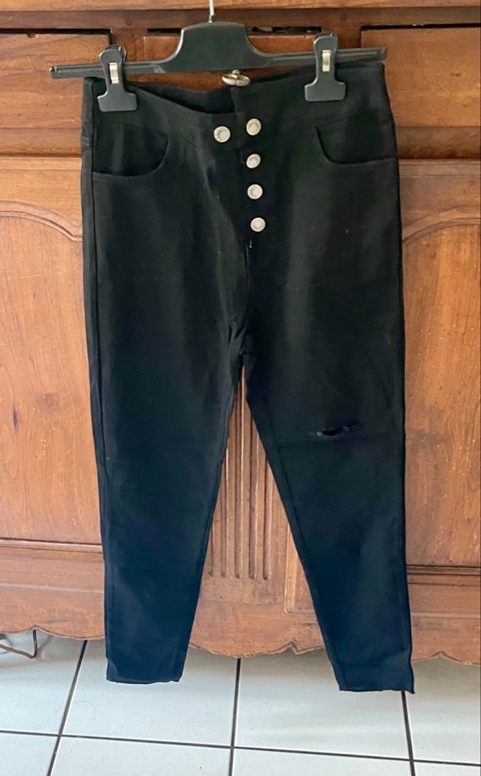 Lot en 2 leggings à boutons , noir - photo numéro 3
