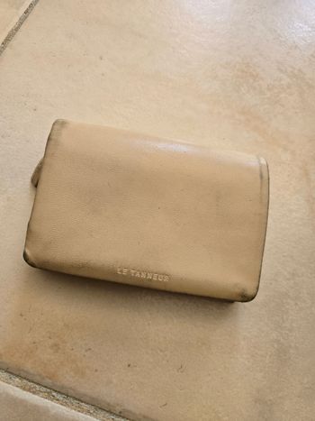 Portefeuille le tanneur cuir véritable beige