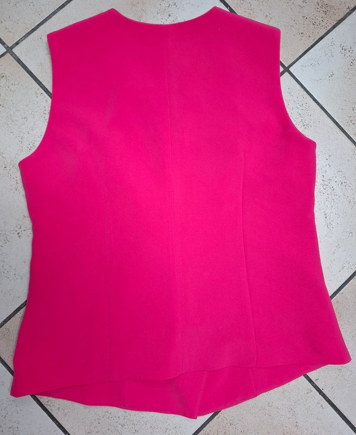 Bel ensemble pantalon gilet hippocampe 38 fuschia - photo numéro 4