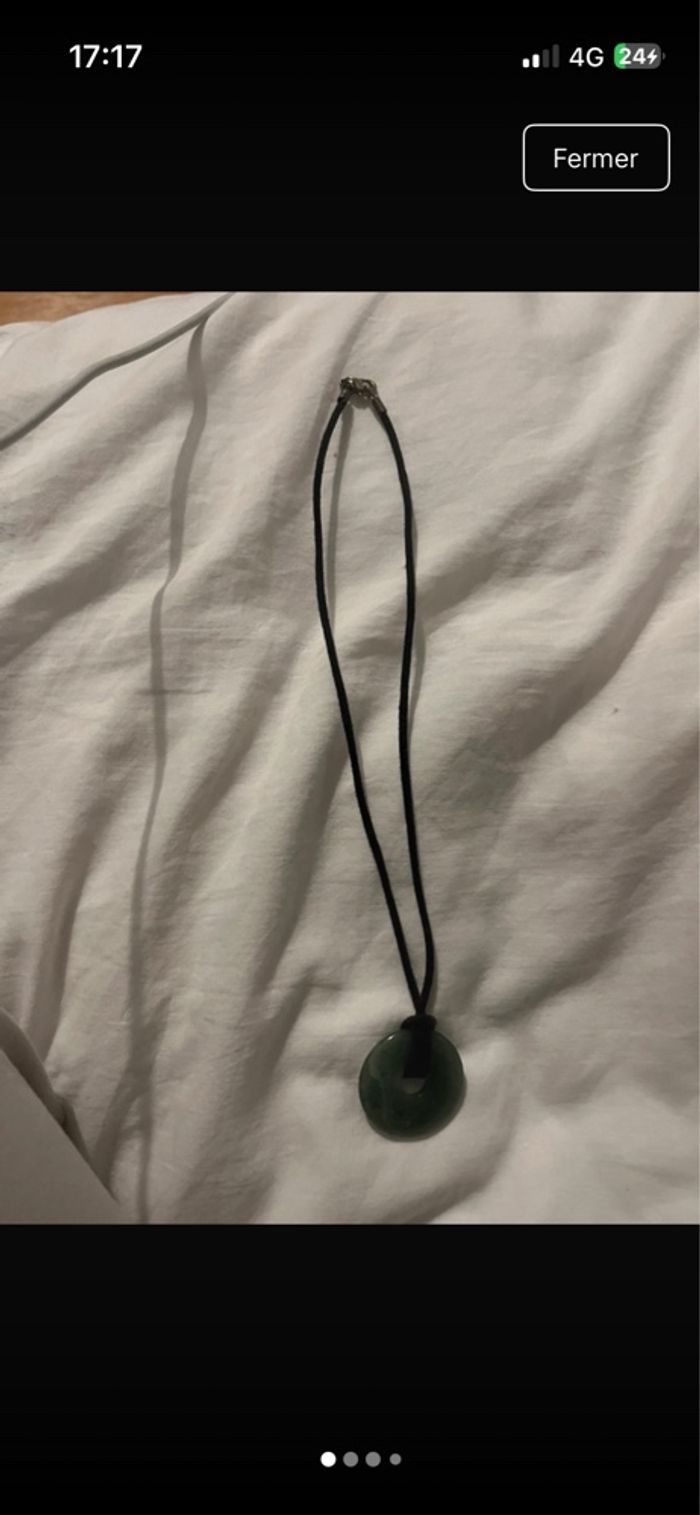 Collier pierre verte - photo numéro 2