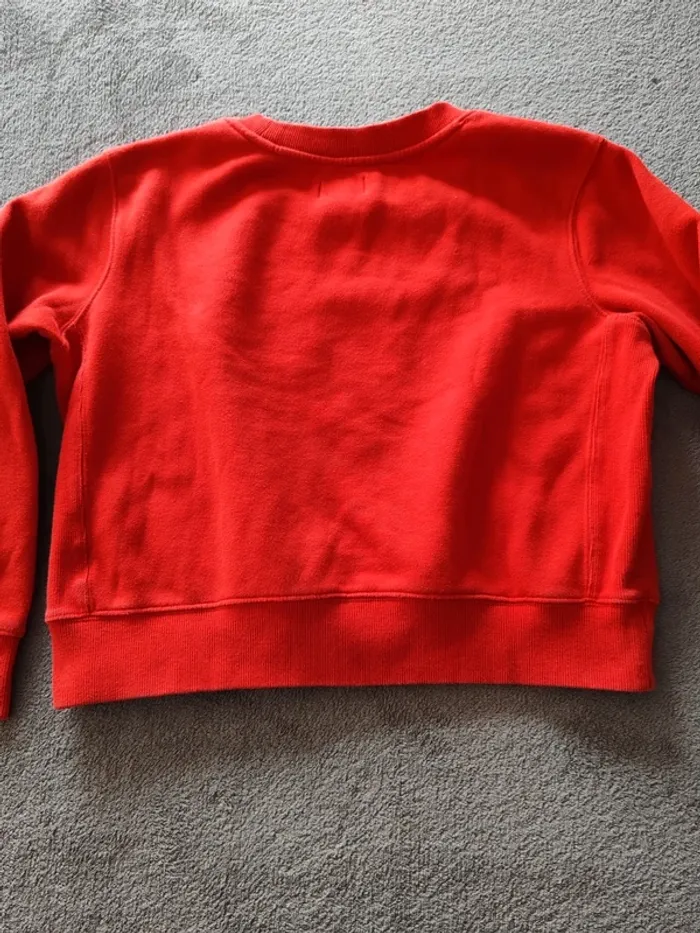 Tommy Jeans Sweat Femme S – Crewneck Rouge Logo - photo numéro 6