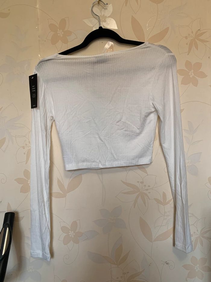 Crop top blanc Pamela x NA-KD - photo numéro 6