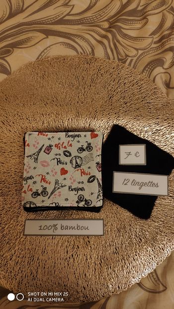 12 lingettes lavables neuf