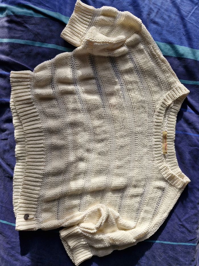 Magnifique pull court déco jeu de transparence - photo numéro 5