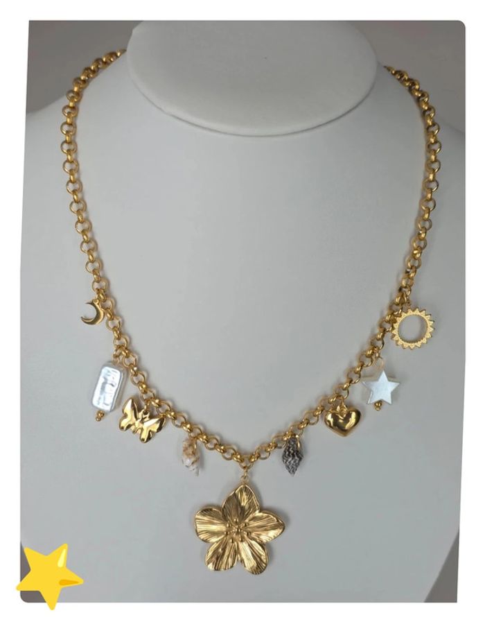 Collier trésors du monde maille jaseron 45-50cm dorée