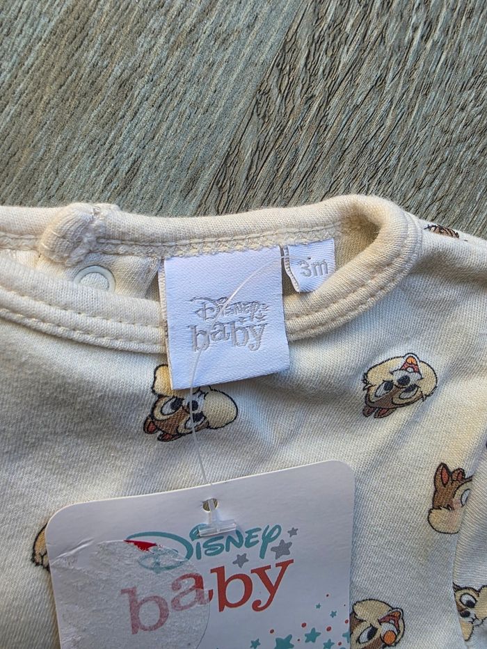 Pyjama disney tic et tac avec bavoir 3 mois neuf - photo numéro 5