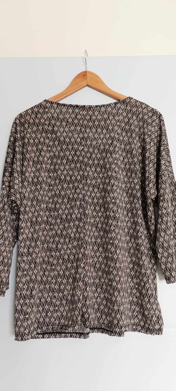 Blouse / Haut manches 3/4 col rond avec perles Armand Thiery Taille 5 - photo numéro 2