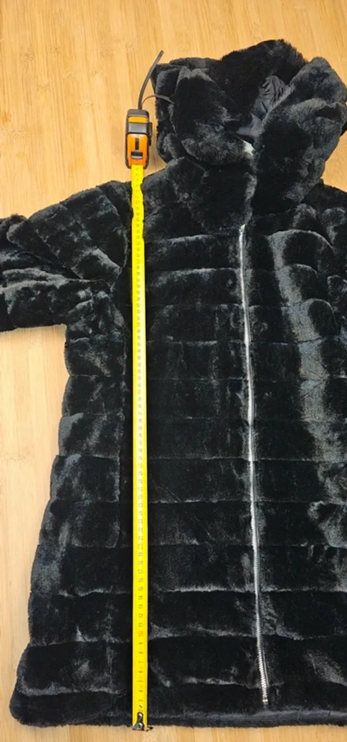 Blouson Neuf Fausse Fourrure Fashion genius Noir Taille S - photo numéro 13