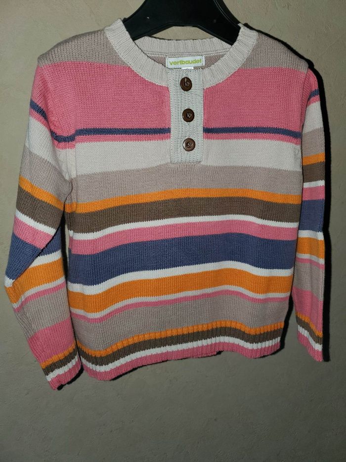 pull rayures Vertbaudet garçon 4 ans - photo numéro 3