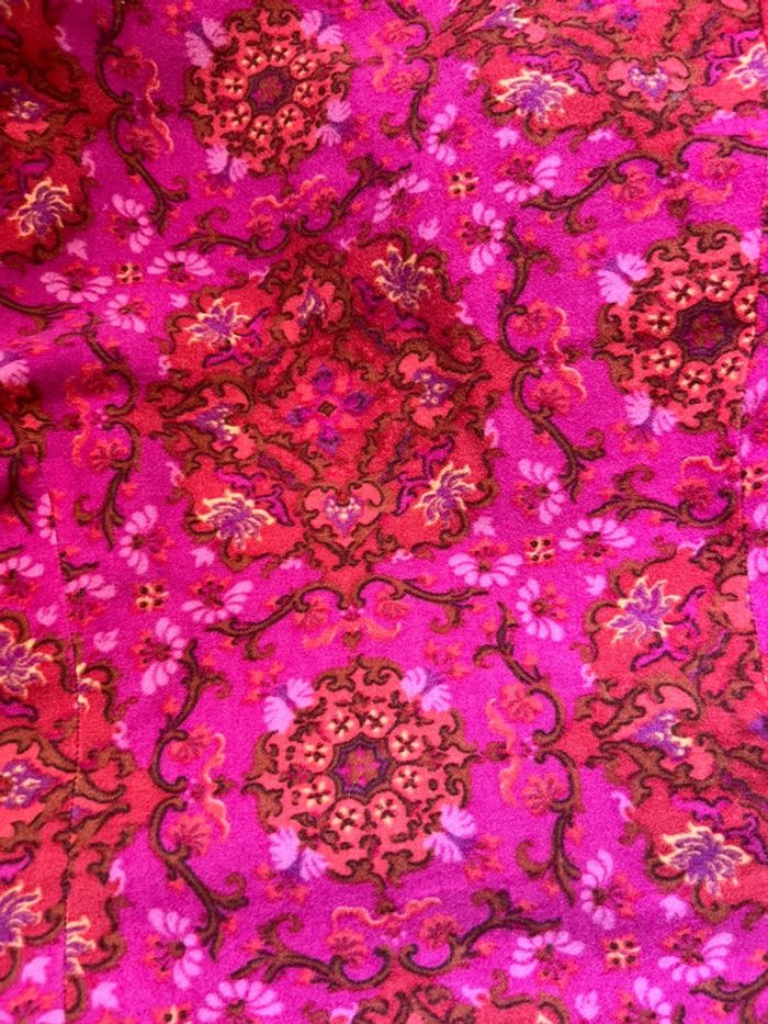 Blazer rose motifs psychédélique Kenzo vintage made in France 70s - Taille M - photo numéro 7