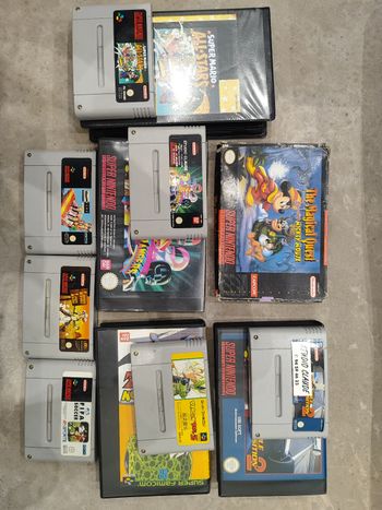 Lot jeux super Nintendo