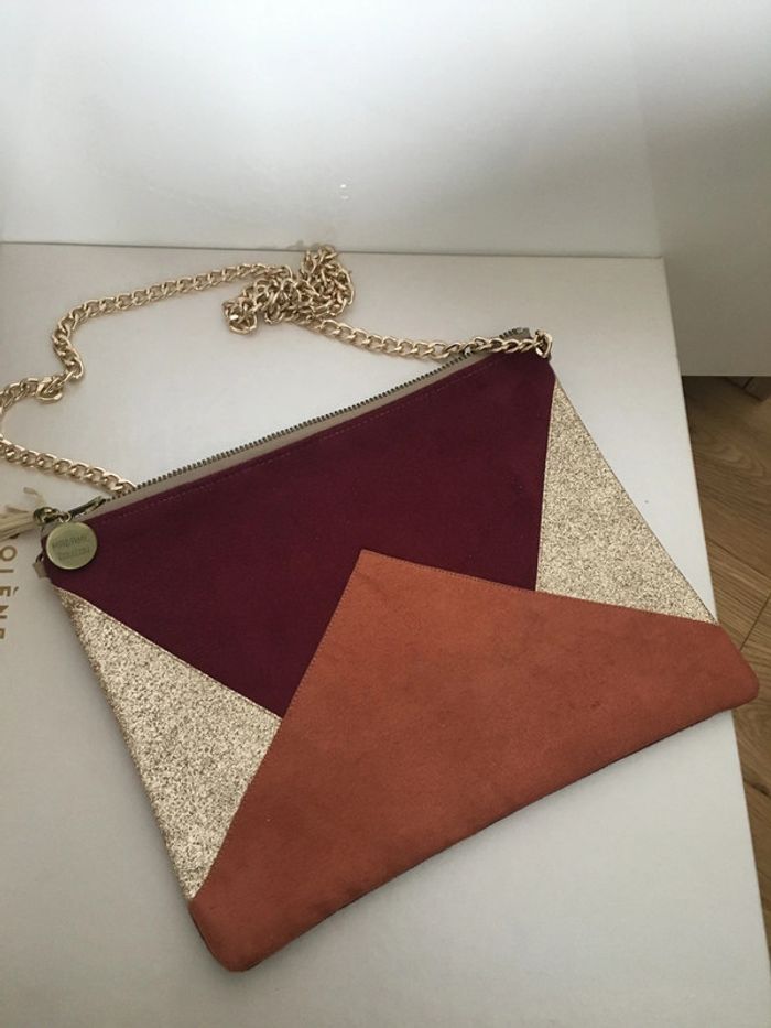 Pochette doré Bordeaux rouille madame zouzou