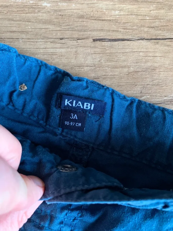 Ensemble 2 pieces été t-shirt mc short Kiabi mot d’enfant éléphant 3 ans parfait état - photo numéro 2