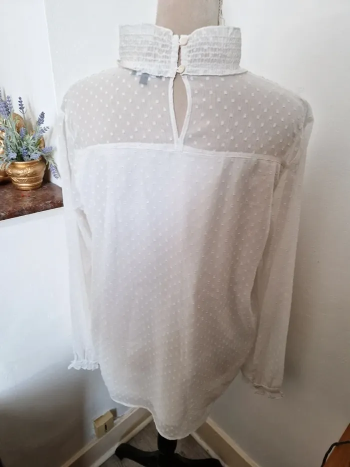 Chemisier voilage plumetis riu taille 44 - photo numéro 3
