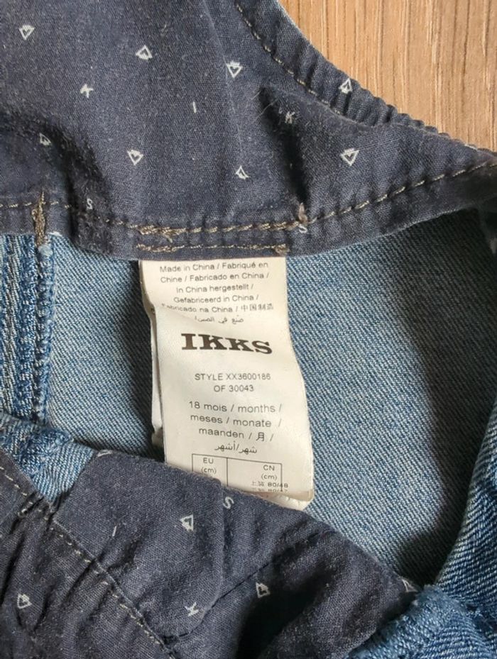 Ensemble salopette jean Tshirt garçon IKKS 18 mois - photo numéro 6