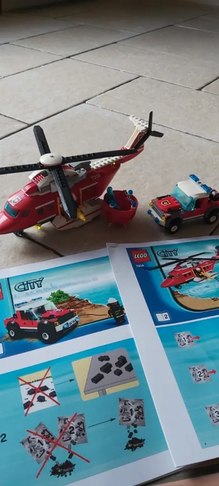 7206 - Lego city - Hélicoptère des pompiers