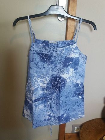 Débardeur bleu à motif