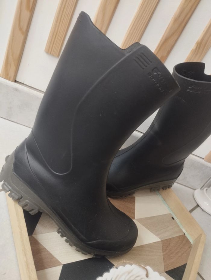 Bottes de pluie /équitation 31/32 noires mixte - photo numéro 2