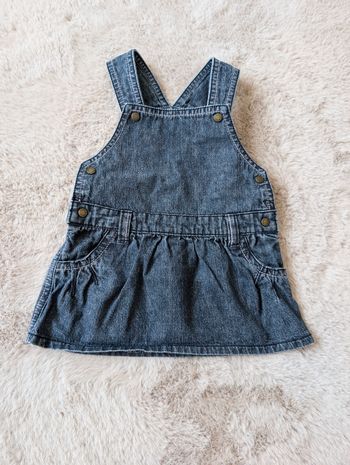 Robe salopette en jean de marque kitchoun en taille 3 mois