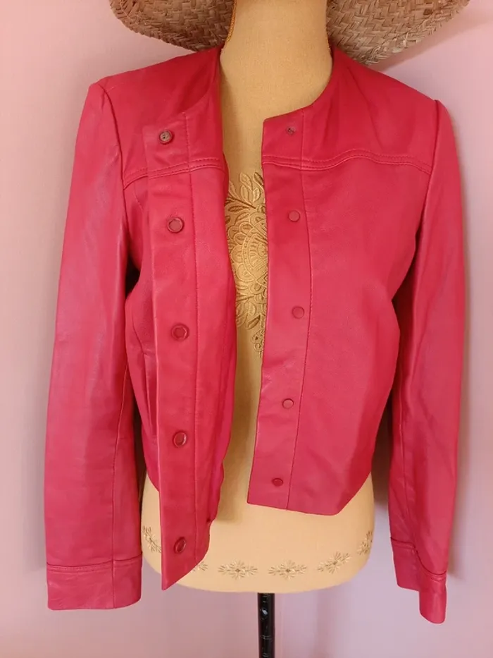 Blouson 100% cuir d'agneau - photo numéro 3