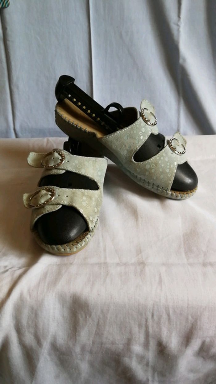 Mules en Cuir Nubuck P. 37 Saniflex - photo numéro 2