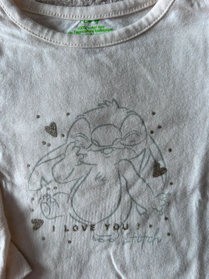 Tee-shirt manches longues Stitch - photo numéro 2