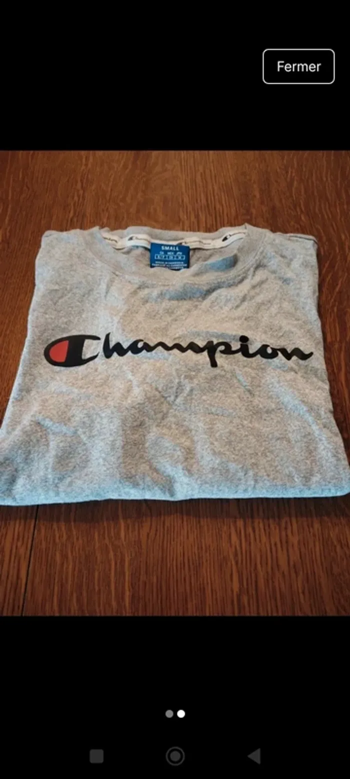Tee shirt champion gris - photo numéro 2