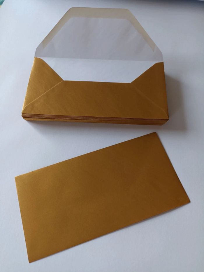 Lot de 40 enveloppes métallisées or - photo numéro 6