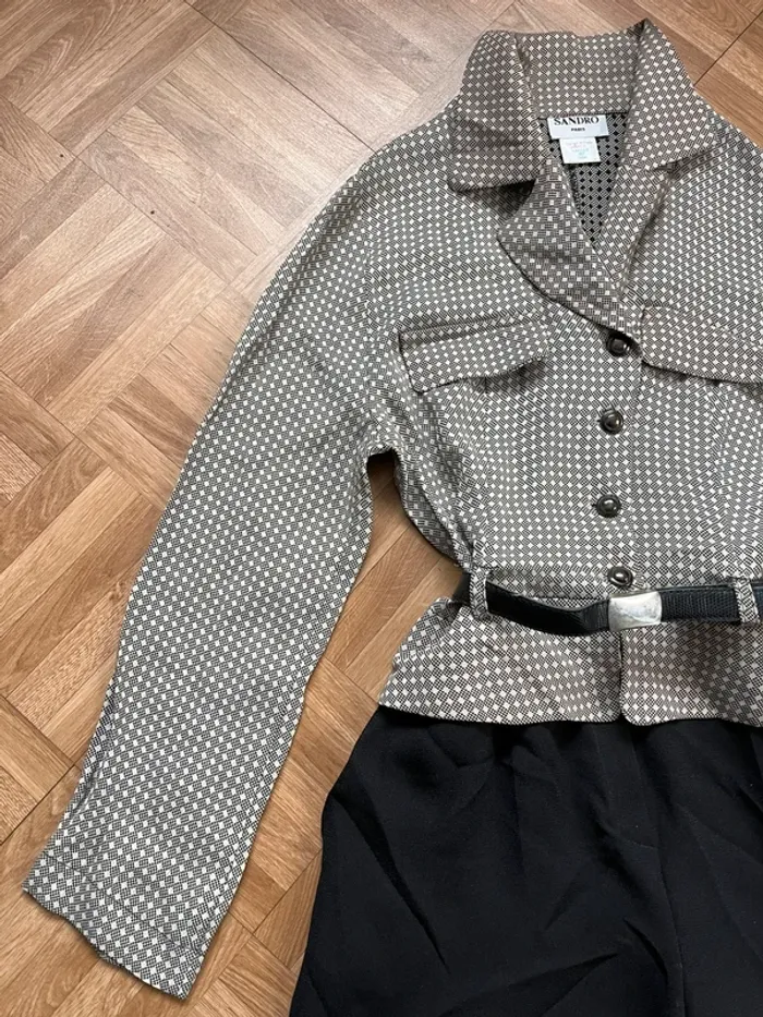 Combinaison ensemble veste et pantalon vintage T40 Sandro - photo numéro 3