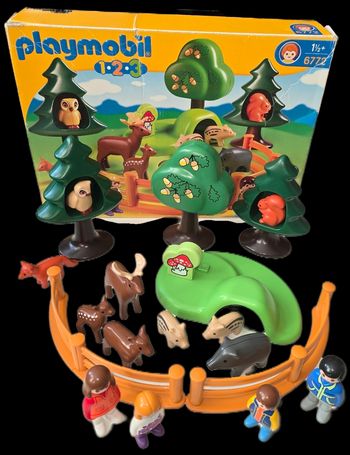 123 playmobil les animeaux de la forêt 6772 complet avec boite