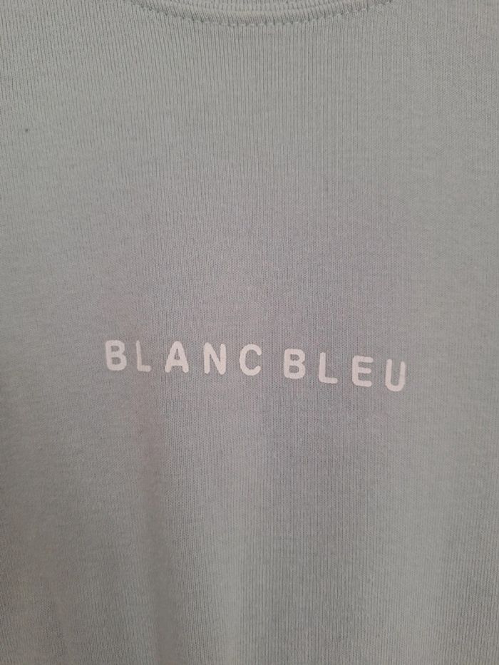T shirt blanc bleu femme M 38 - photo numéro 3