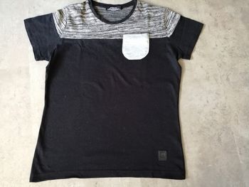 T-shirt noir et gris chiné Taille M CBNI