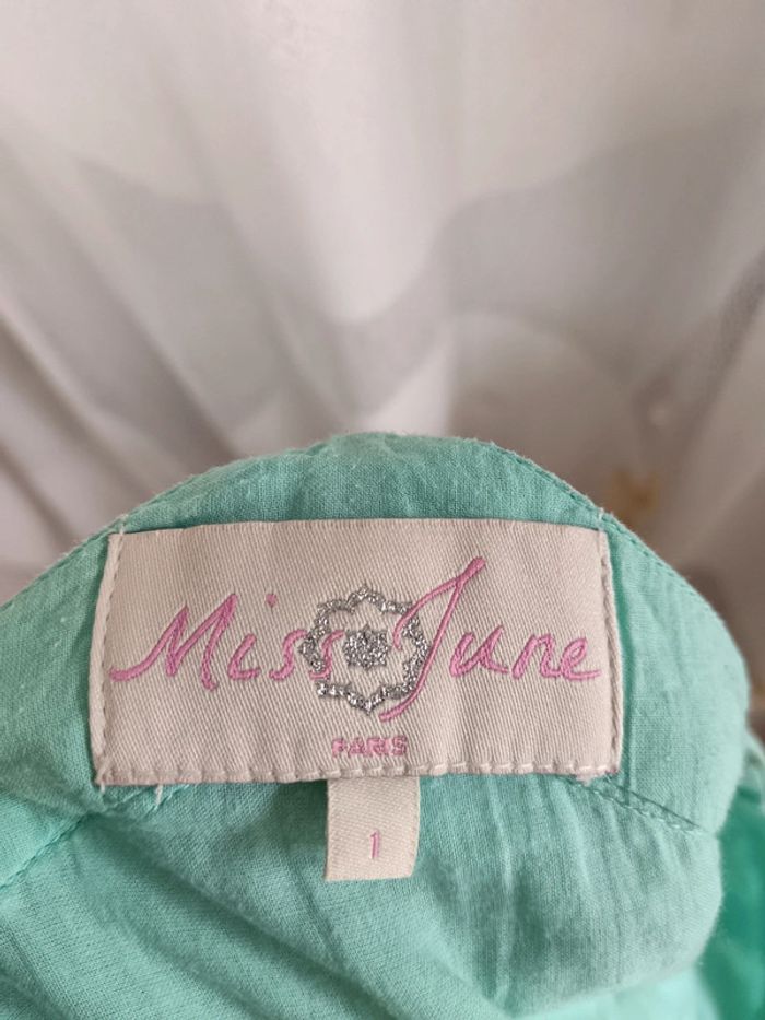 Miss June | tunique menthe et broderie blanche | t. 1 - photo numéro 5