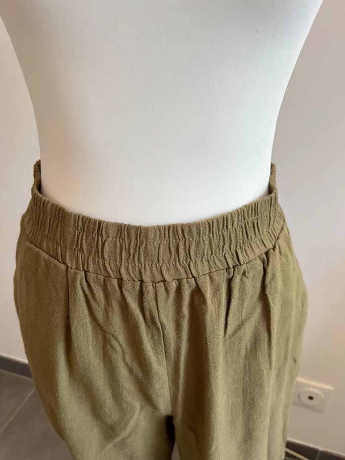 Ensemble Kaki Brodé Pantalon et Chemise longue M/L Neuf - photo numéro 7