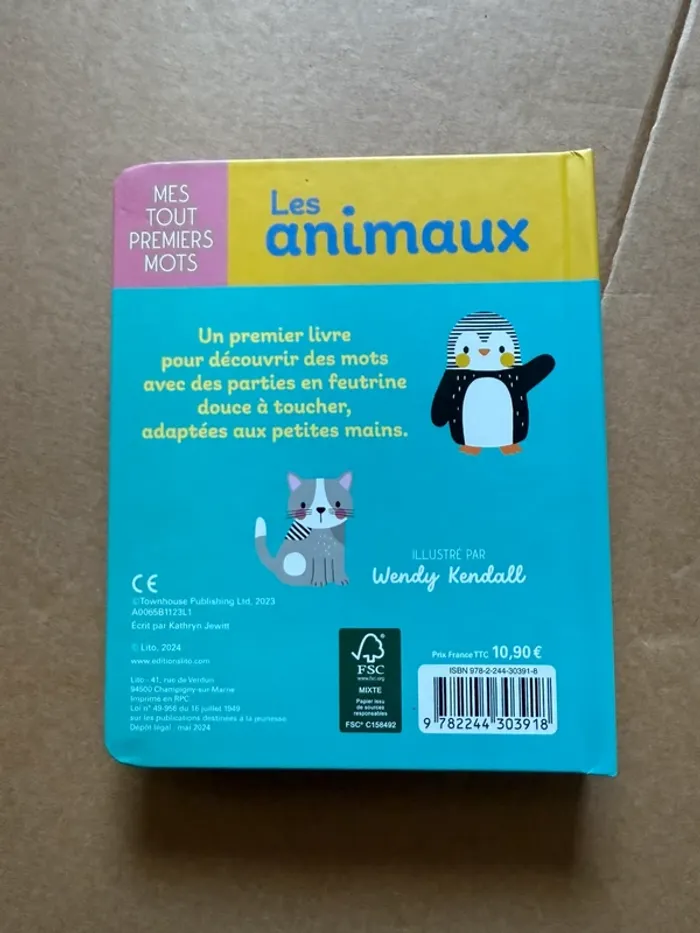 Livre en feutrine les animaux - photo numéro 3