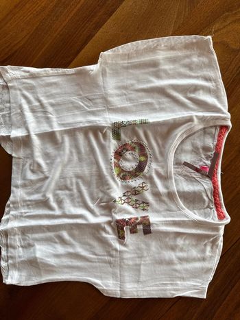 T-shirt manches courtes léger été 10 ans, fille. Love