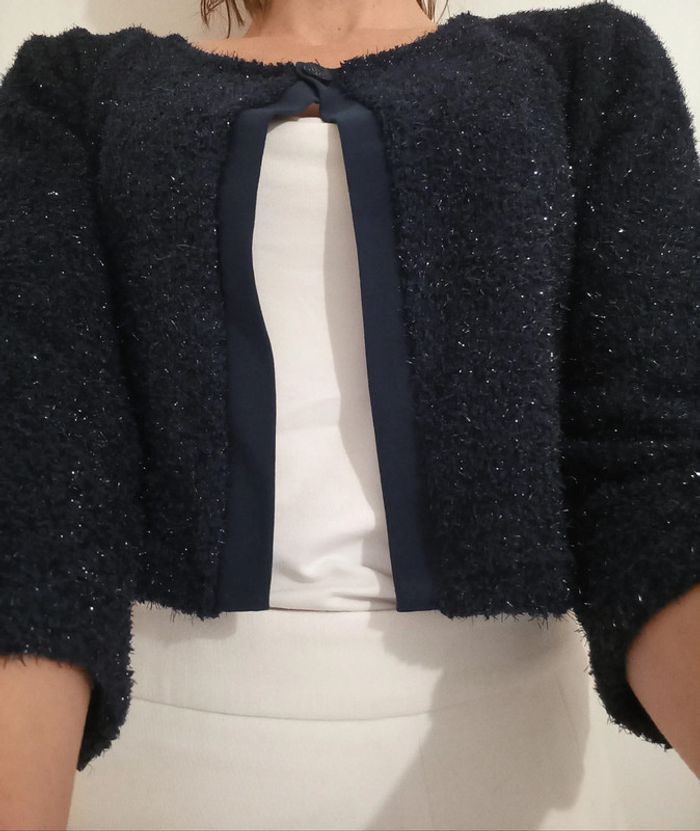 Gilet chic bleu marine T36 - photo numéro 6