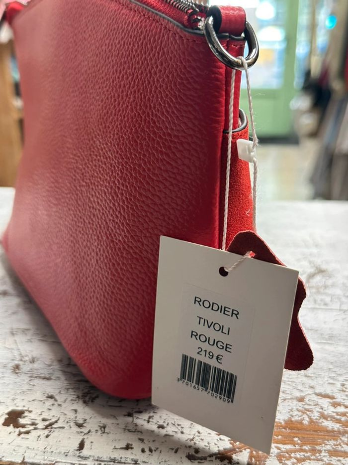 Sac à main cuir rouge Rodier - photo numéro 12