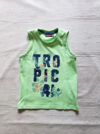 Débardeur Sergent Major Vert fluo 5 ans