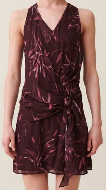 Claudie Pierlot - Robe droite - Bordeaux - Taille 34