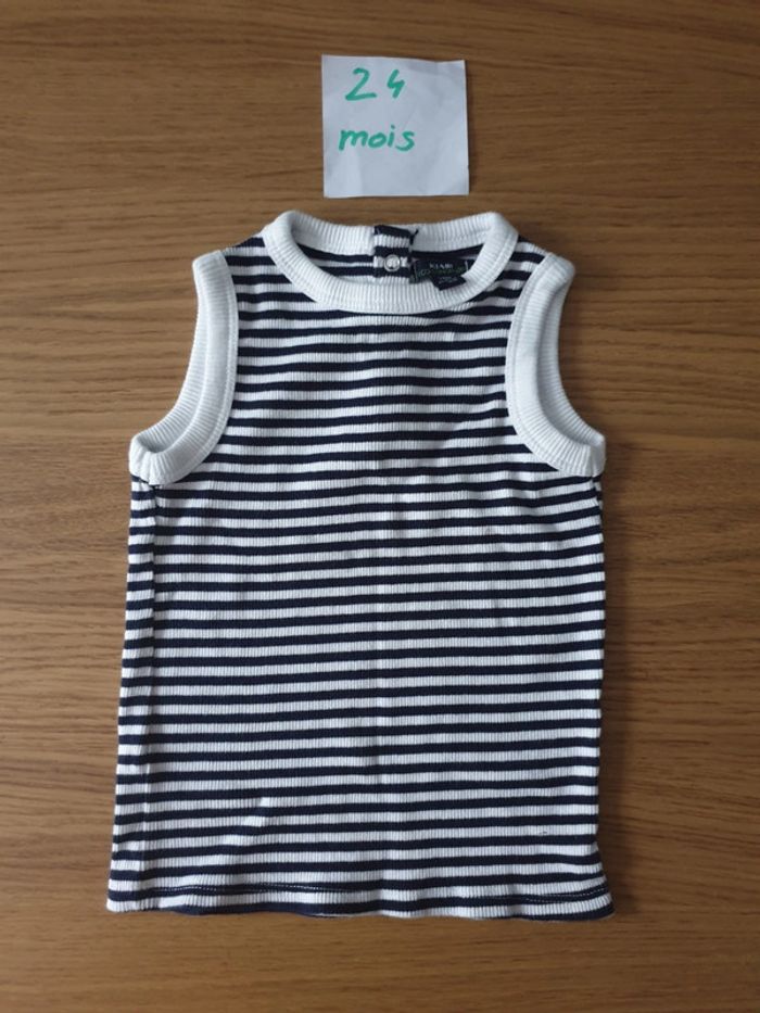 Débardeur rayé type marinière