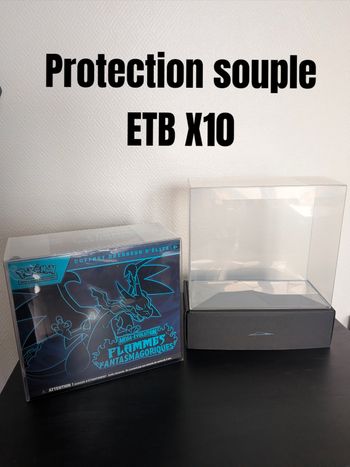Pokémon Protections souples transparentes pour ETB Pokemon – Lot de 10 coffrets dresseur d'élite