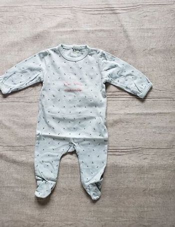 Grenouillère Kiabi coton fille 3 mois vert eau